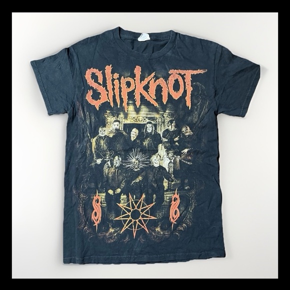 Slipknot Band Tee Black Gildan Heavy Cotton Size CH - Picture 1 of 7